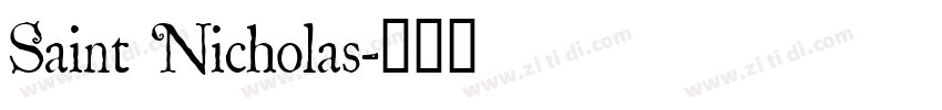 Saint Nicholas字体转换